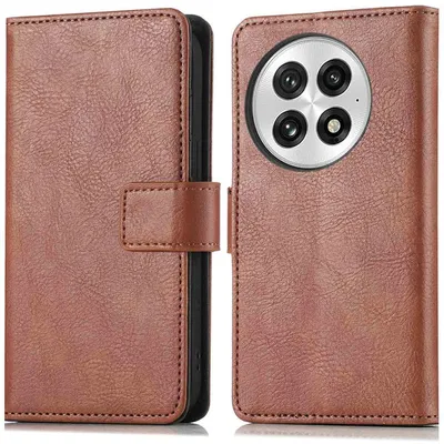 Imagen del producto de Funda Tipo Libro de Lujo para OnePlus 13 - Marrón