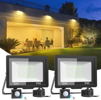 Obrázok produktu pre 50 W vonkajší LED reflektor, teplá biela, 5000 lúmenov, IP65