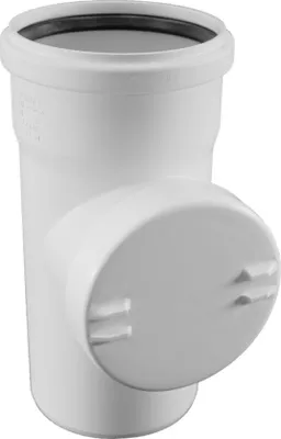 Produktbild von REHAU RAUPIANO PLUS Reinigungsrohr, DN 110, mit Rohrreinigungseinsatz, 1 Stk.