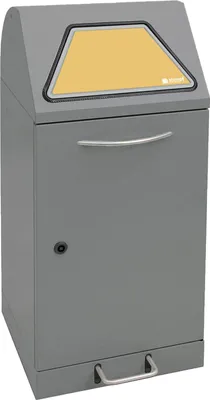 Image de Stumpf Tri sélectif Modul-Vario 60 gris alu structuré ProSlide-System 60l + pédale - 625-060-1-1-100