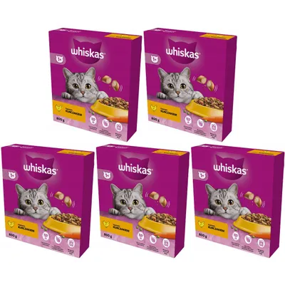 Zdjęcie produktu dla Sucha karma dla dorosłych kotów z kurczakiem Whiskas Adult 5x800g