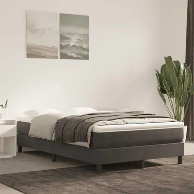Produktbild von vidaXL Taschenfederkernmatratze Mittel Dunkelgrau 120x220x20 cm Samt