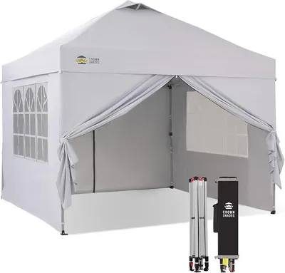 Produktbild von Pavillon 3x3 Wasserdicht Stabil Winterfest | Pop up Faltpavillonc mit 4 Seitenteilen, UV-Schutz 50+, 3-Fach Höhenverstellbar, Partyzelt für Garten, Weiß