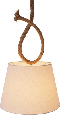 Produktbild von Näve Leuchten Pendelleuchte "ROPE" Ø: 35cm Pendelleuchte "ROPE" Ø: 35cm Pendelleuchten - Pendelleuchte "ROPE" d: 35cm, Hängelampe im Landhaus Stil, aus Metall und Textilmaterial in natur, 145 cm hoch, Ø 35 cm, E27-Fassung
