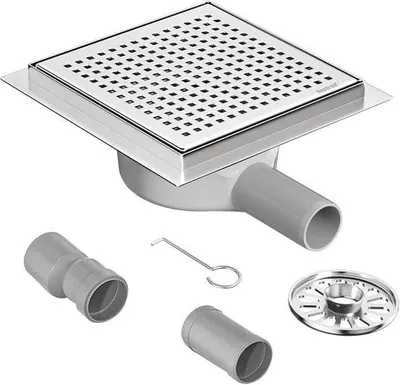 Immagine prodotto di Scarico a pavimento - Acciaio inox - Canalina doccia 15 x 15 cm