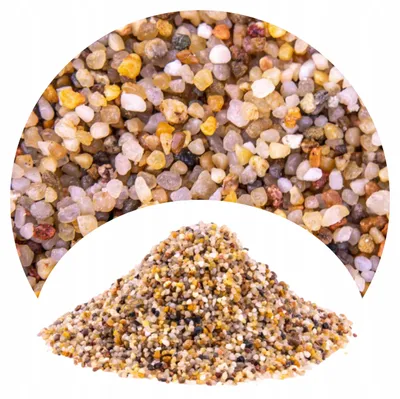 Produktbild von Aquarium Bodengrund Quarzkies Bernstein 2-3 mm, 2 kg, natürlicher Kies für Pflanzen, Garnelen und Zierfische