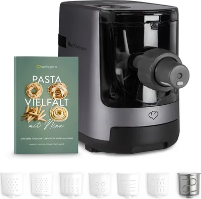 Produktbild von Springlane Nina, Elektrische Nudelmaschine, Lasagne, Nudel, Spaghetti, Anthrazit, Schwarz, 600 g, 180 W, 180 mm