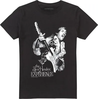 Produktbild von Jimi Hendrix - T-Shirt für Herren/Damen Uni, Baumwolle TV25870 (XL) (Schwarz)