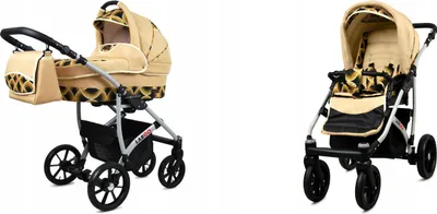 Produktbild von BabyLux® Largo | 2in1 Kinderwagen Set | Gold Rainbow | Kombikinderwagen | Kinderwagenset | Buggy