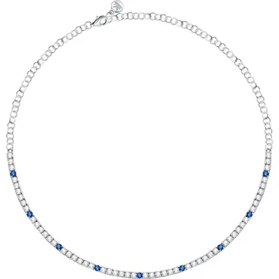 Produktbild von Elegante Silberhalskette mit Zirkonen Tesori SAIW136