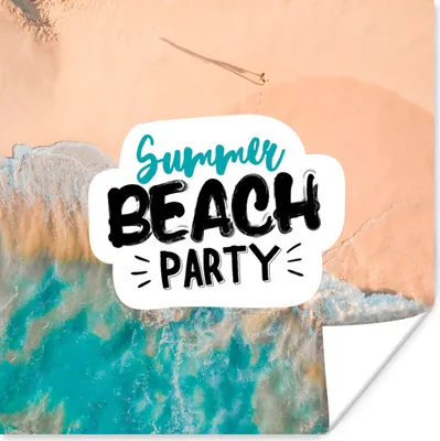 Produktbild von MuchoWow® Poster Sommer - Sprichwörter - Strand - Meer 75x75 cm - Wand Dekoration