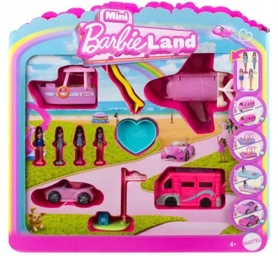 Produktbild von Mattel Barbie Mini BarbieLand Fahrzeug-Set mit Mini-Puppen