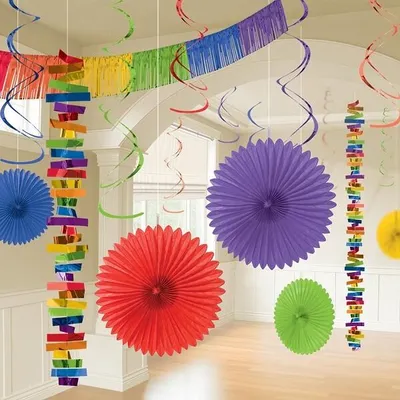 Produktbild von amscan Deko Set Regenbogen 18 Teile