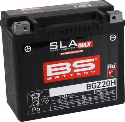 Obrázok produktu pre BS-BATTERY BGZ20H 12V 20Ah 360A (GYZ20H) 176x89x154mm L+ AGM bezúdržbová motobatéria