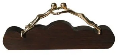 Produktbild von Bronzefigur Über den Wolken 11 cm galvanisch verchromt