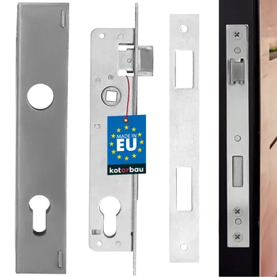 Zdjęcie produktu dla KOTARBAU® Zamek wpuszczany do drzwi Wkładka stalowa 90/20 mm + obudowa ze stali ocynkowanej Zamek do drzwi pokojowych prawo- i lewostronny Rygiel drzwiowy Zamek wpuszczany Drzwi pokojowe Zamek bębenkowy Uniwersalny