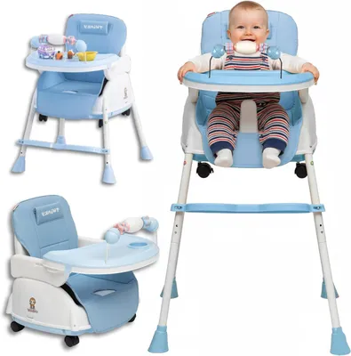 Produktbild von Kinderstuhl 2-in-1 – Wachstumsstuhl für Kleinkinder – Zum Essen und Spielen – Klappbares Design – 54 x 95 x 52 cm
