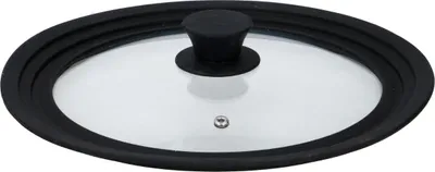 Zdjęcie produktu dla alpina Uniwersalna pokrywka do patelni 28 cm, 26 cm, 24 cm – pokrywka z osłoną przeciwbryzgową i silikonową krawędzią – pokrywka silikonowa – pokrywka szklana – można myć w zmywarce