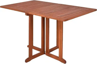 Productafbeelding van Tuintafel van eucalyptus hout, inklapbaar - 120 x 70 cm - Tafel voor buiten | Massief hout, geolied, eettafel voor buiten, balkon tafel, terras tafel