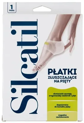 Obrázok produktu pre Silcatil, Płatki złuszczające na pięty, 1 para - Długi termin ważności!