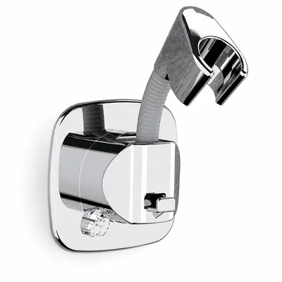 Produktbild von Brausehalter mit Saugnapf, Duschkopfhalter ohne Bohren, silber, einfache Montage für Badezimmer
