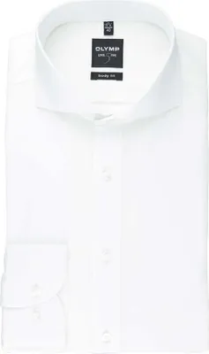 Produktbild von OLYMP Level Five Body Fit Hemd 38 S Langarm Twill Stretch weiß, Größe:43