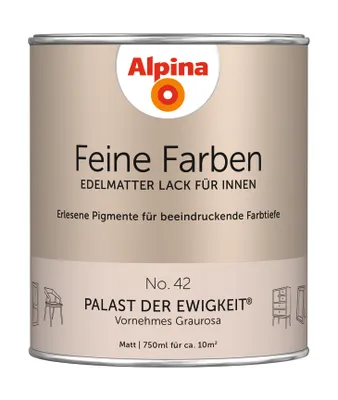 Produktbild von Alpina Feine Farben Lack Palast der Ewigkeit vornehmes graurosa 750 ml