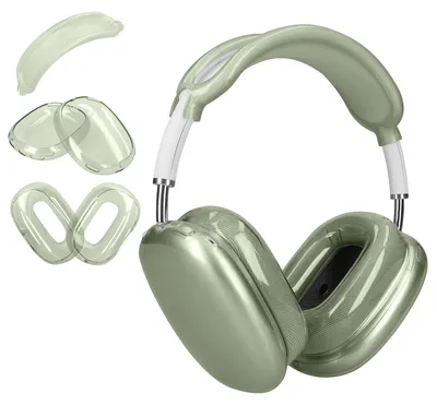 Produktbild von kwmobile 3in1 Kopfhörer Cover kompatibel mit Apple AirPods Max / AirPods Max 2 Hülle - TPU Ohrhörer Schutzhülle - 360° Headphone Case - Transparent