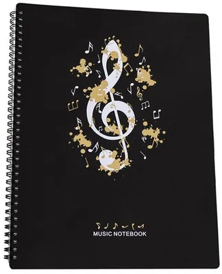 Immagine prodotto di Musikmap - Notenblätter - Präsentationsmap - A4 Format - Notizen - Geeignet für Klavier, Gitarre, Violine