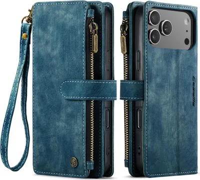 Produktbild von CaseMe C30 iPhone 17 Pro Max Hülle Klapphülle Geldbörse - Blau