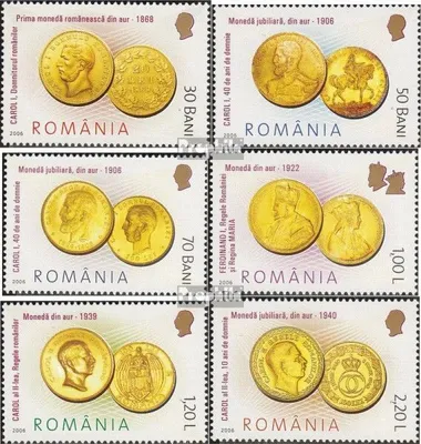 Produktbild von Briefmarken Rumänien 2006 Mi 6035-6040 (kompl.Ausg.) postfrisch Rumänische Goldmünzen