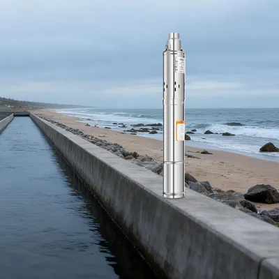 Imagen del producto de Bomba para pozo, 250W de potencia, resistente al agua (IP68), color plateado