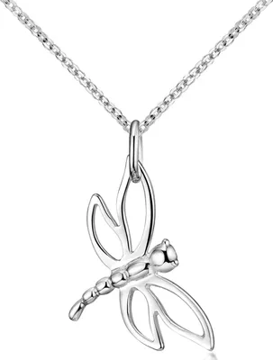Produktbild von MATERIA by Matthias Wagner Schmuck Kettenanhänger Libelle silber 12x21mm aus 925 Sterling Silber KA-10