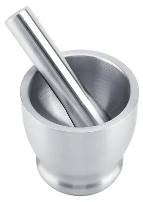 Productafbeelding van Mörser met stamper van roestvrij staal, ergonomisch ontwerp, veelzijdig, 1 set, voor de keuken