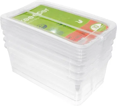 Image de KEEEPER Boîte de rangement Bea 5,6l 33x19,5x12cm transparent 4 pcs