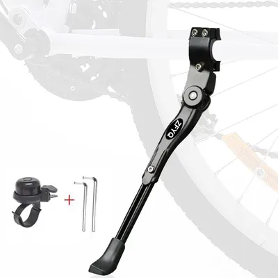 Immagine prodotto di Cavalletto laterale per bicicletta - Alluminio - Regolabile 33 - 37,5 cm - 24" - 28" e 700 ruote