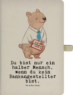 Produktbild von Mr. & Mrs. Panda notizbuch Bankangestellter Herz - Transparent - Geschenk, Adressbuch, Bänker, Tagebuch, Lustig, Beruf, A5, Kladde, Spruch, Journal