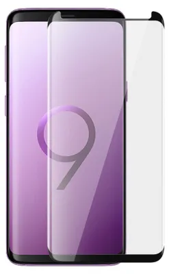 Produktbild von Avizar, Displayschutzfolie aus gehärtetem Glas für Samsung Galaxy S9, Schwarz