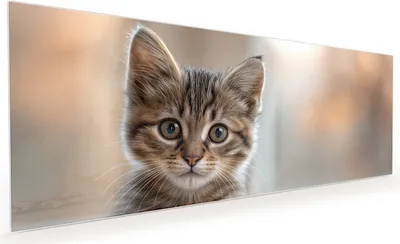 Produktbild von Küchenrückwand Spritzschutz Glas mit Motiv Katzenjunges 40 x 40 cm