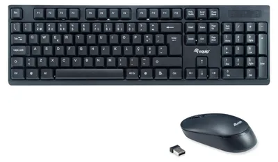 Immagine prodotto di Equip 245222 Tastiera + mouse wireless Equip, layout portoghese nero