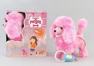 Zdjęcie produktu dla Piesek pluszowy na baterie różowy