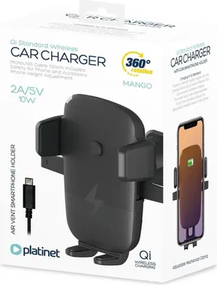 Obrázok produktu pre Platinet phone car mount + QI charger (PUCHMB)