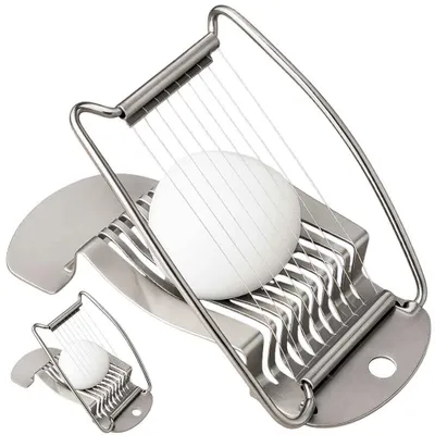 Produktbild von 2 x Eierschneider Edelstahl Ei Schneider Zerteiler Slicer Küche Gekochte Eier