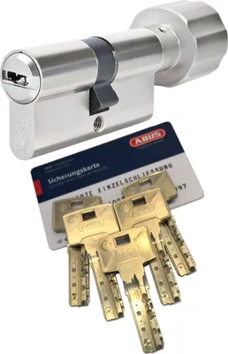 Produktbild von ABUS Bravus 4000 BZD Knaufzylinder mit 5 Schlüssel, Länge (a/b) 45/K40mm (cm=85mm) K=Knaufseite, nach DIN EN1303, Angriffswiderstandsklasse D, RC2/RC3 Level geeignet