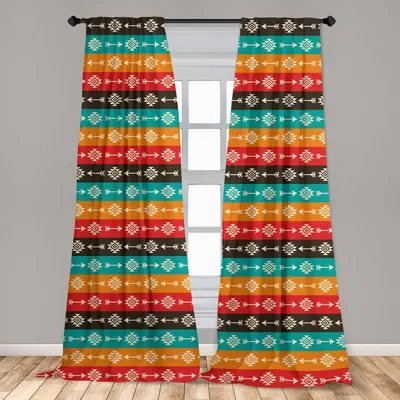 Zdjęcie produktu dla Abakuhaus, zasłony okienne, styl bohemy, zestaw składający się z 2 paneli, 150 x 245 cm
