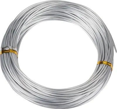 Produktbild von VBS XXL Alu Draht Silberfarben 2 mm Basteldraht 10 m flexibel für DIY Projekte 2 mm / 25 m