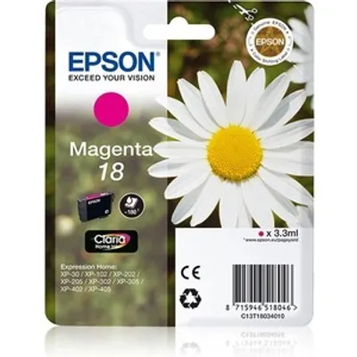 Produktbild von Epson Daisy 18 Gänseblume Claria Home Single Magenta Tinte, Standardertrag, Magenta, Tinte auf Pigmentbasis, 3,3 ml, 1 Stück(e), Einzelpackung