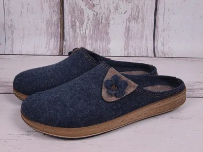 Produktbild von INBLU Damen Hausschuhe bequeme Blumen Blau 40