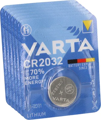 Produktbild von 6x VARTA Lithium-Knopfzelle 3V CR 2032 DL 2032 ECR 2032 L14 EA - 2032C Lithium 5004LC