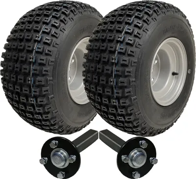 Zdjęcie produktu dla 2 - 18x9.50-8 4ply P322 KNOBBY WHEEL 4/100 &amp; Hub &amp; Stub axle 4/100 M12 wheel bol